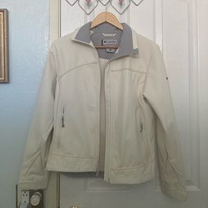 Columbia white zip up jacket